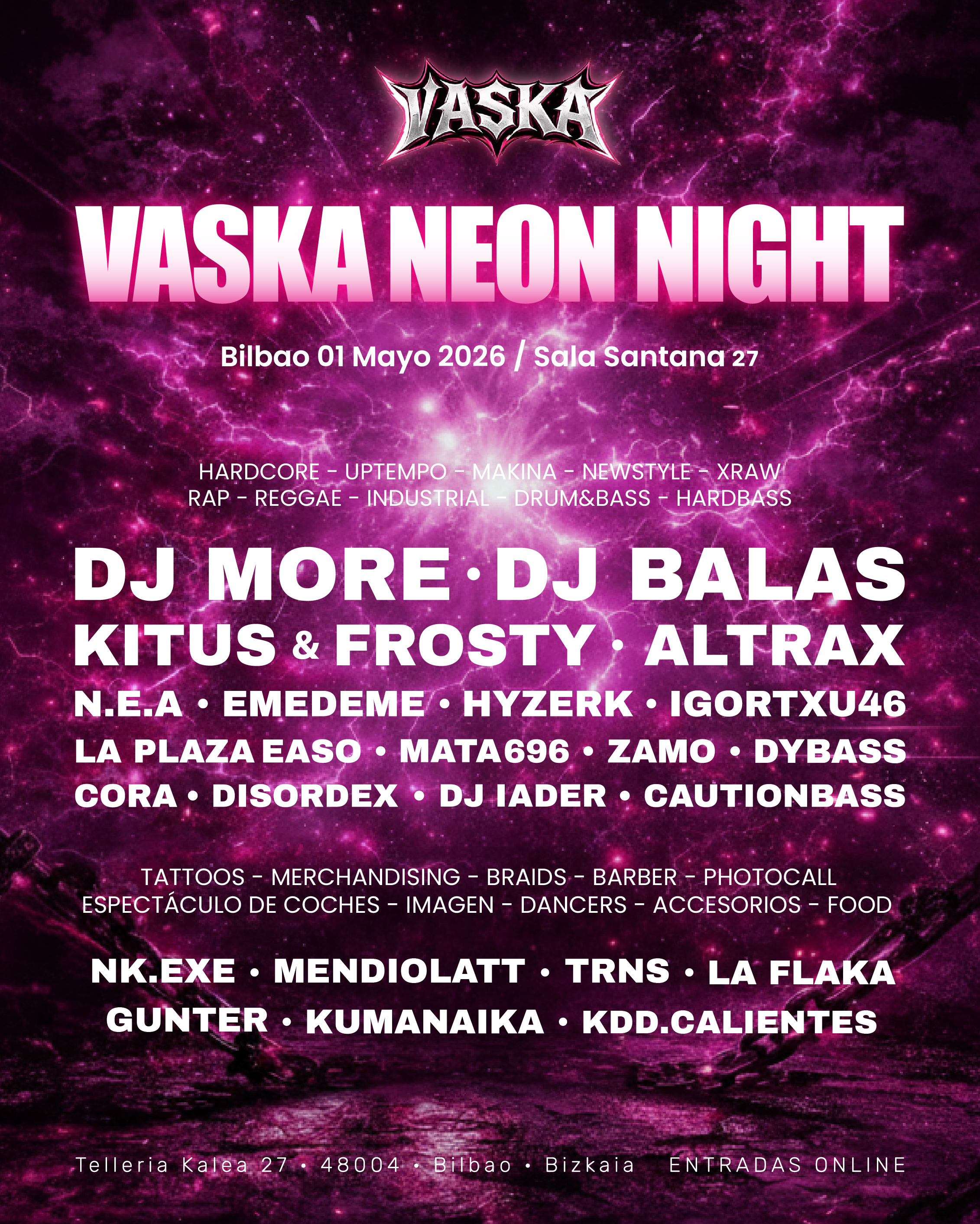 Cartel Vaska Neon Night